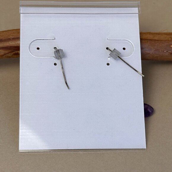 Peyote Bird Boho Gypsy Hoop Earrings Amethyst & Pearl Drops Sterling Silver NWT - Picture 7 of 12